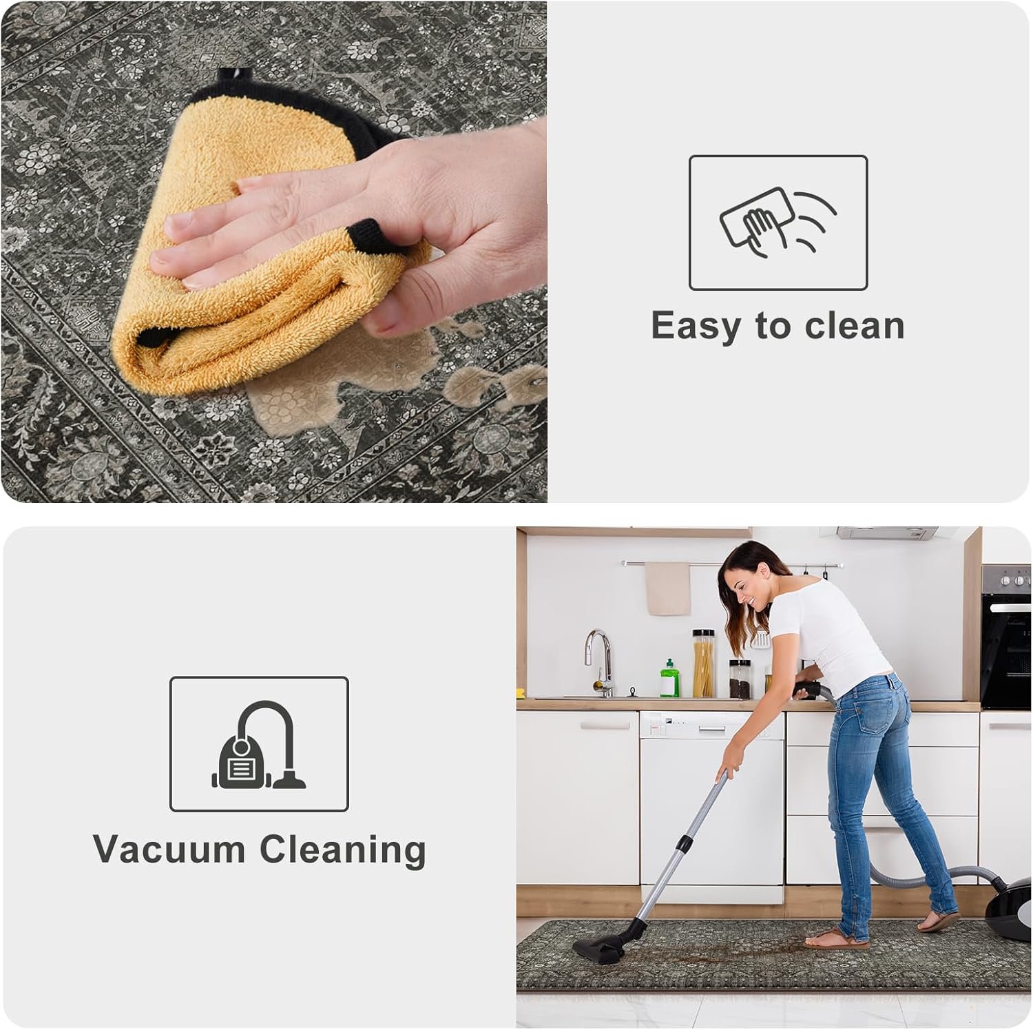 2-Piece Anti-Fatigue Kitchen Rugs Set