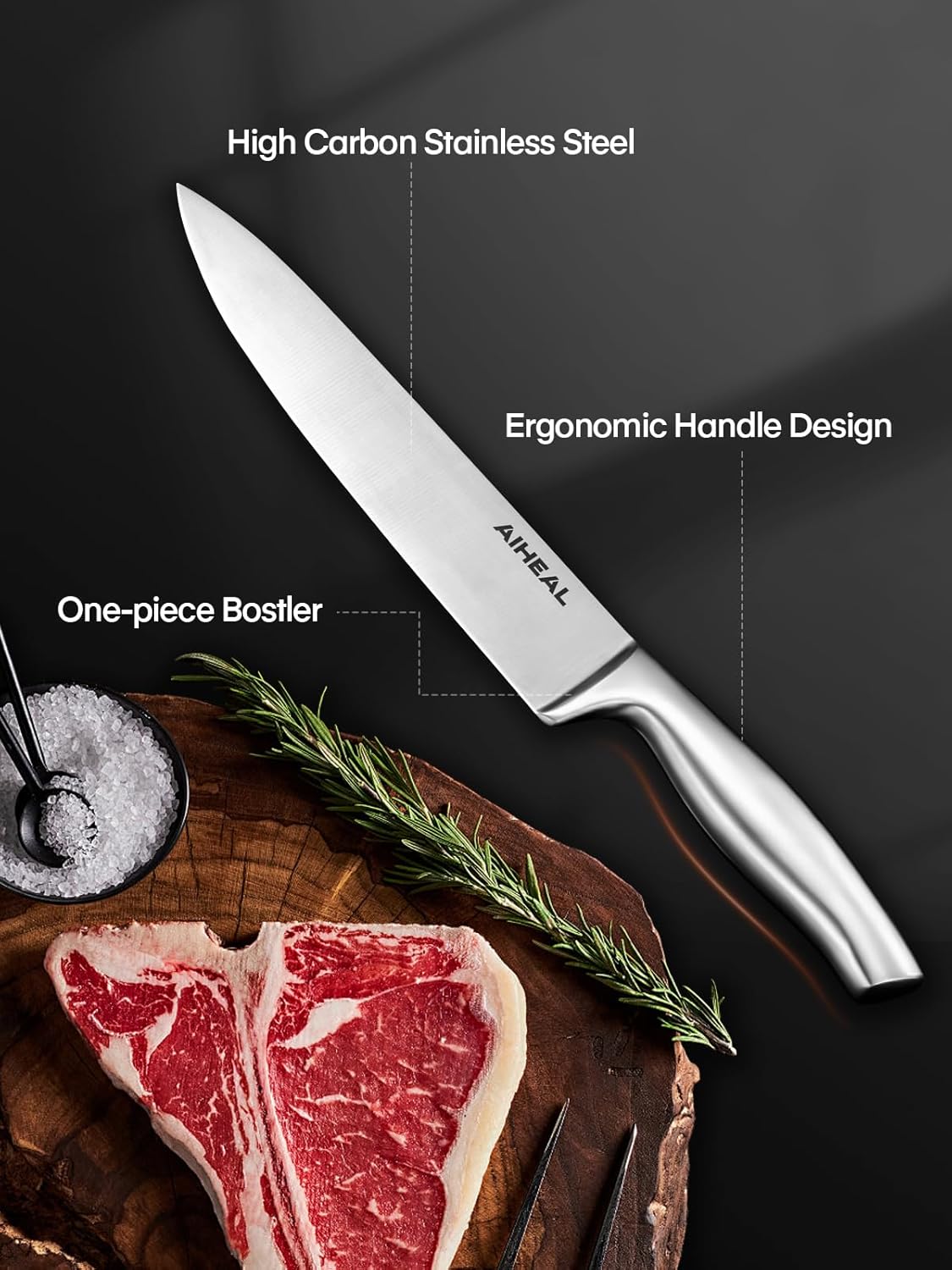 Aiheal Premium 17-Piece All-Purpose Knife Set