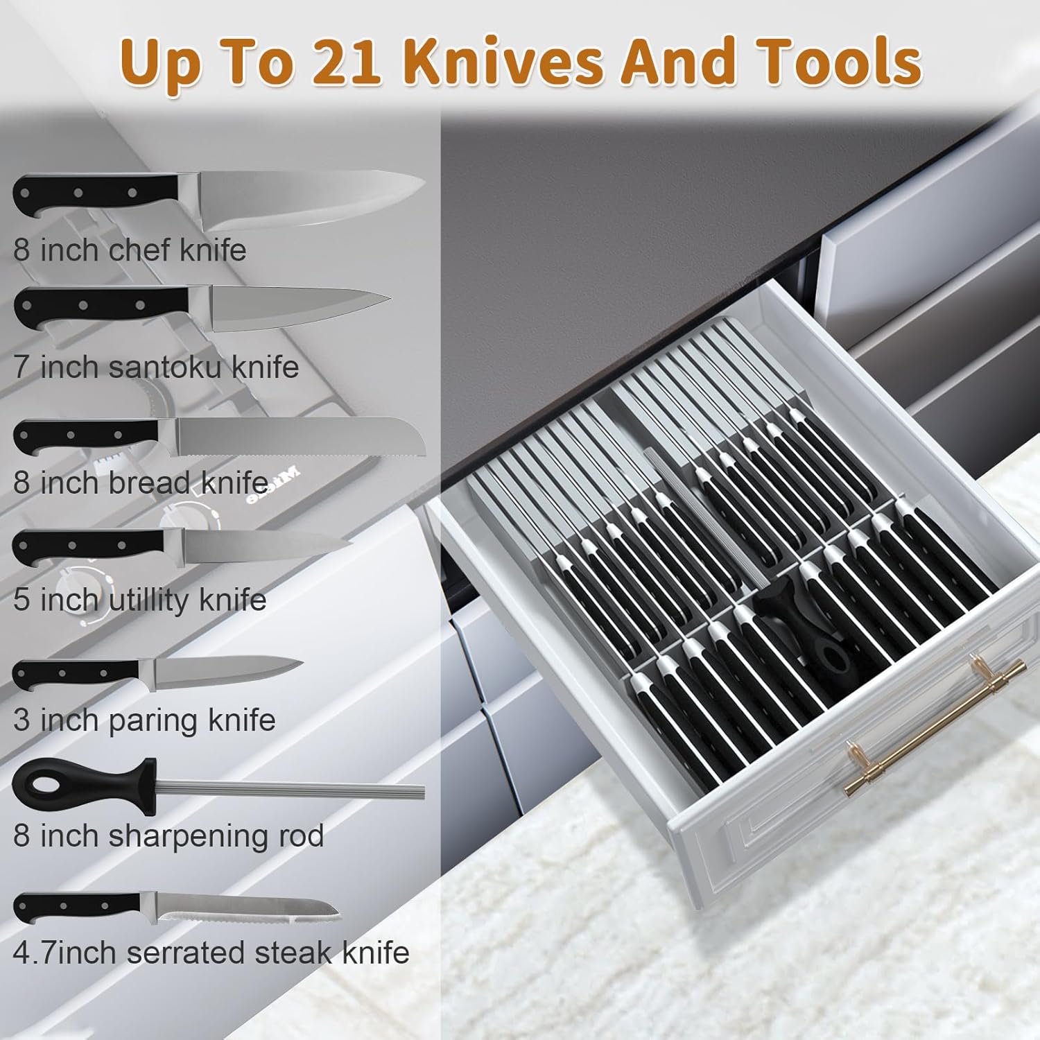 NIUXX Knife Organizer Large Capacity