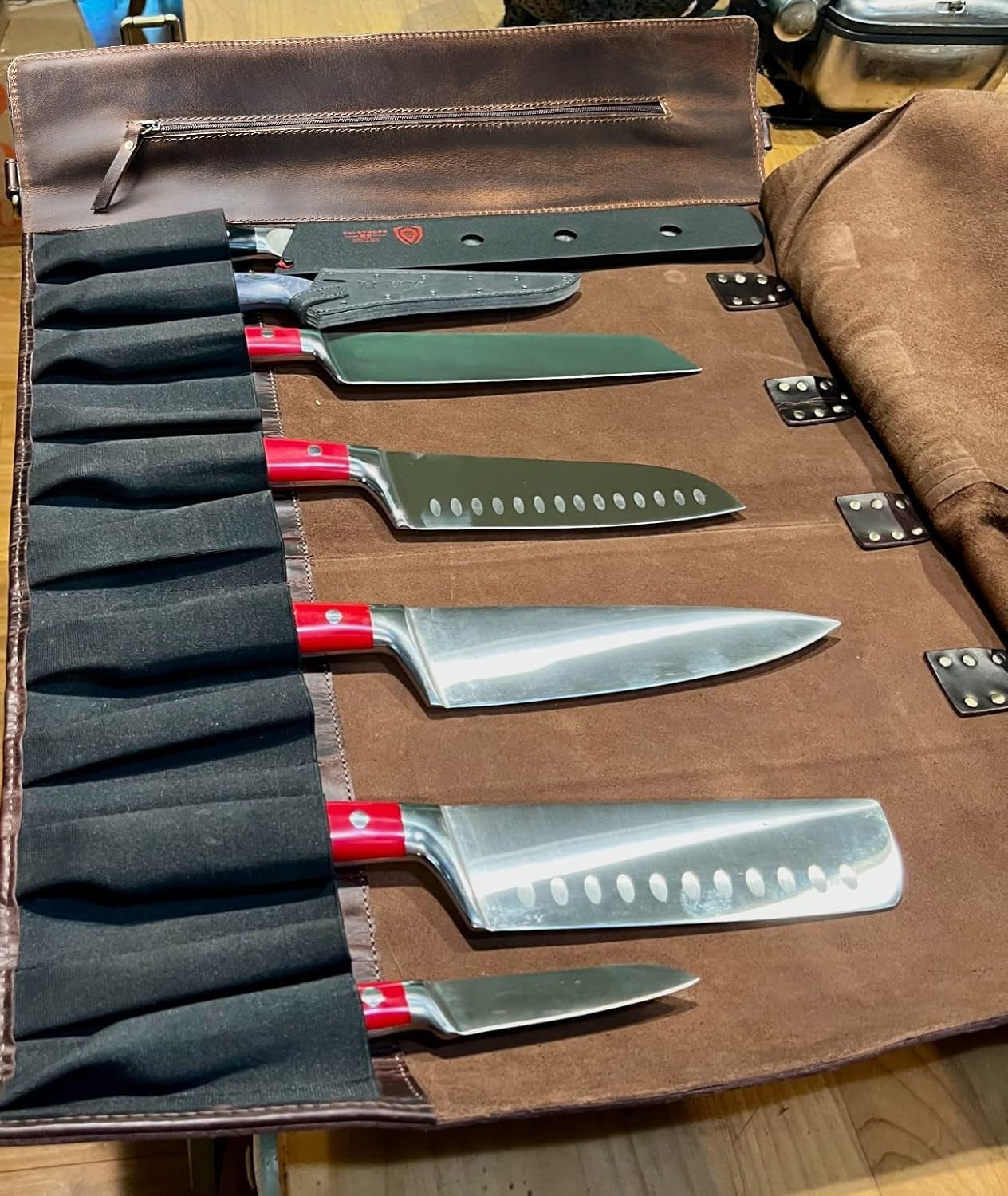 Rustic Town Chef Knives Roll All Purpose Full Grain Leather