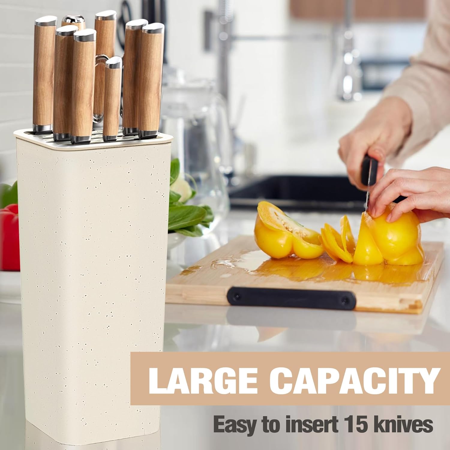 NEWE Knife Block Modern Kitchen Organizer
