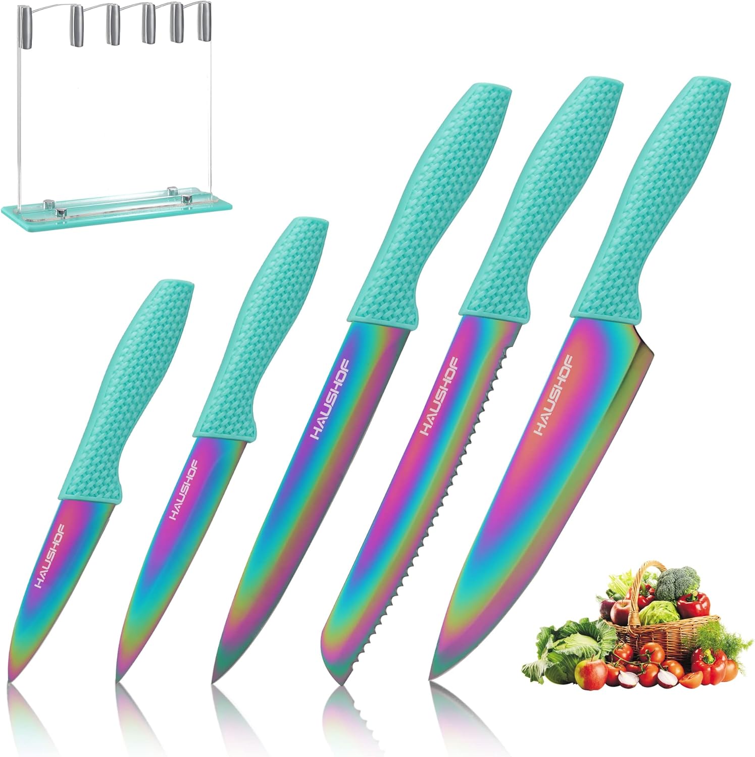 Rainbow Kitchen Knife Set
