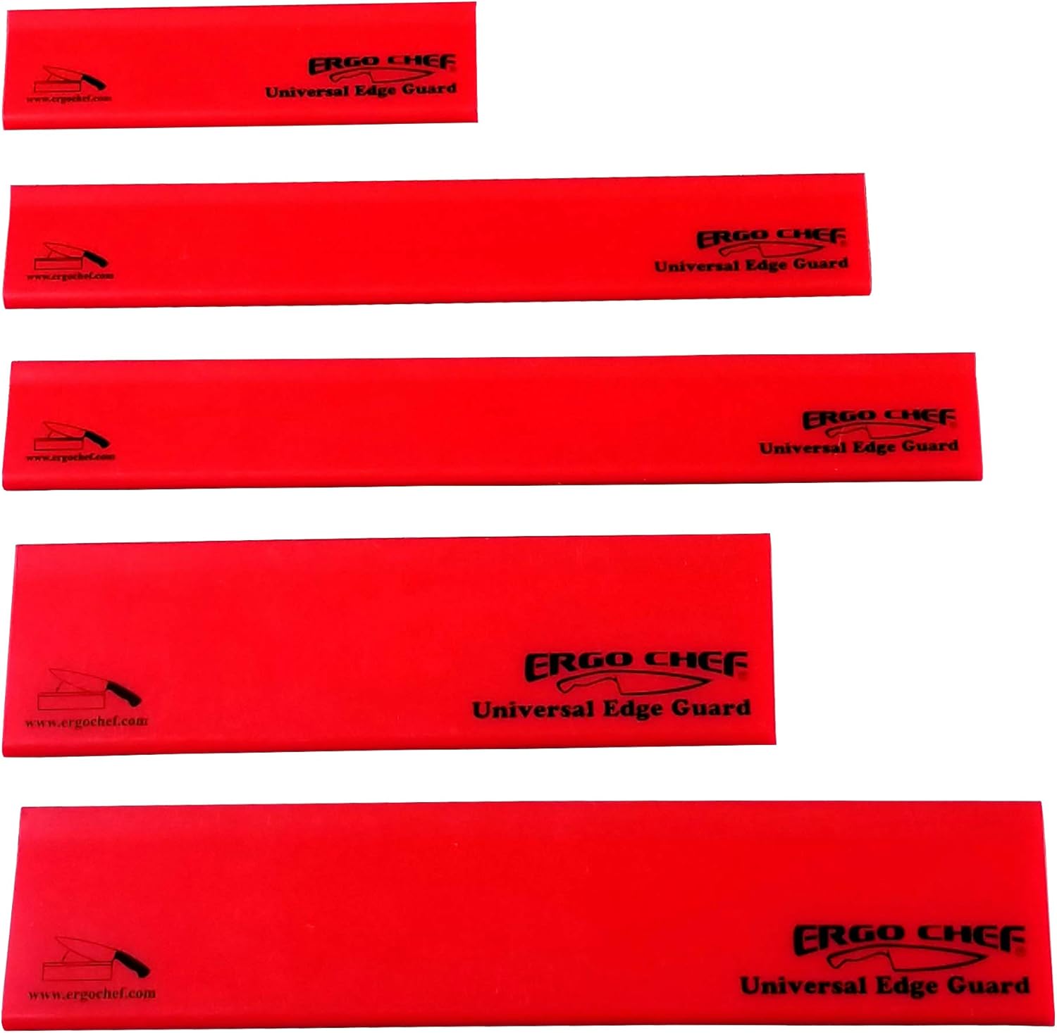 Ergo Chef 5pc Universal Knife Edge Guard Set Red