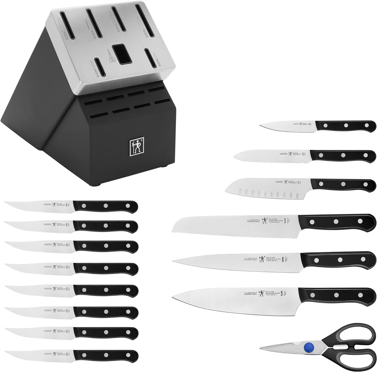 16-Piece Solution Razor-Sharp Knives Block Set