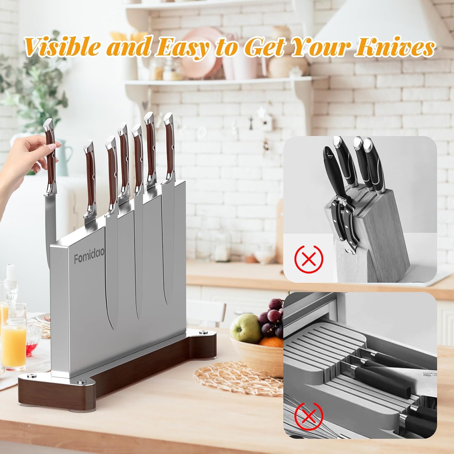 LARGE Magnetic Knife Holder for Kitchen and More