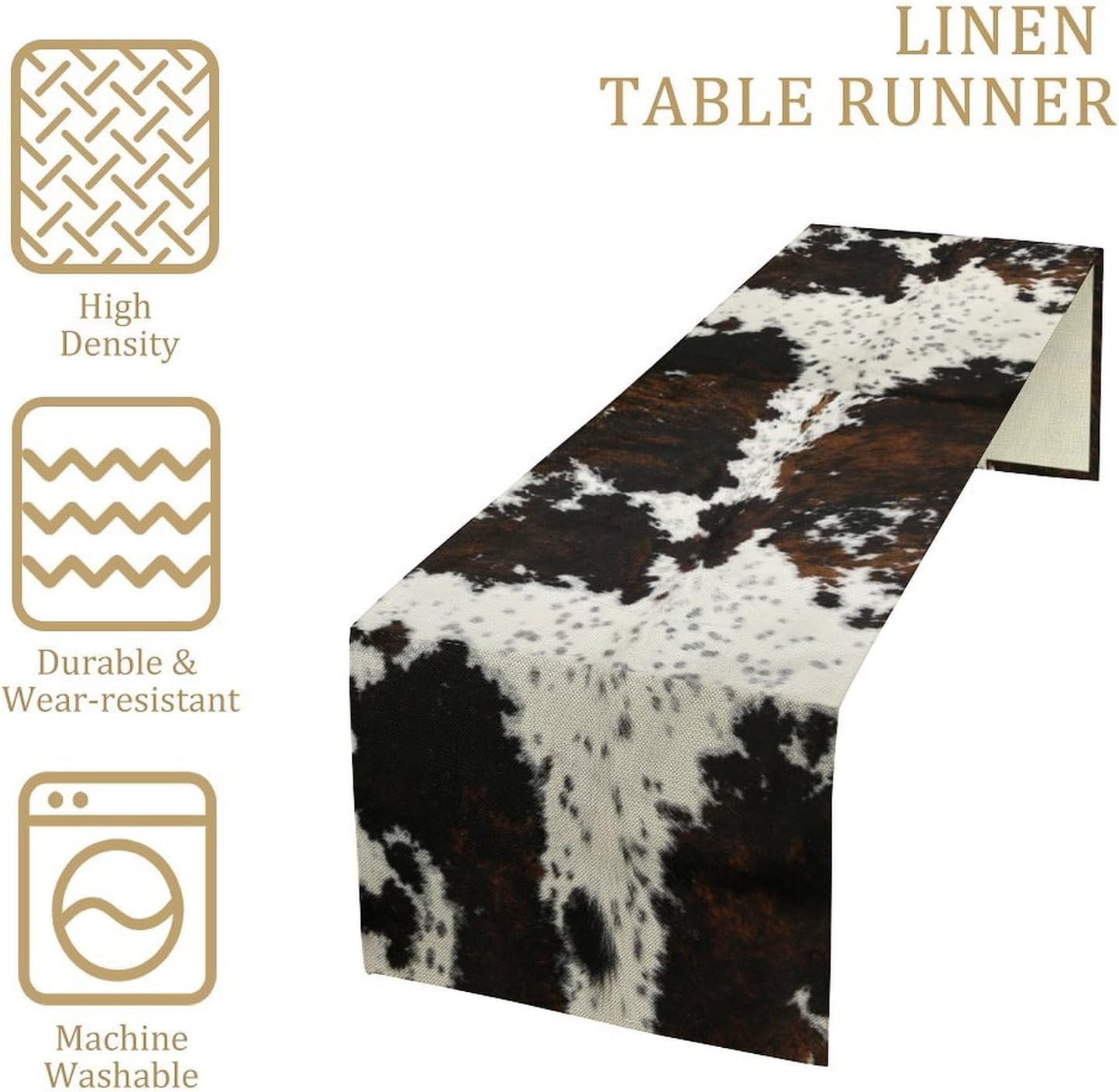 Cotton Cow Print Table Runner