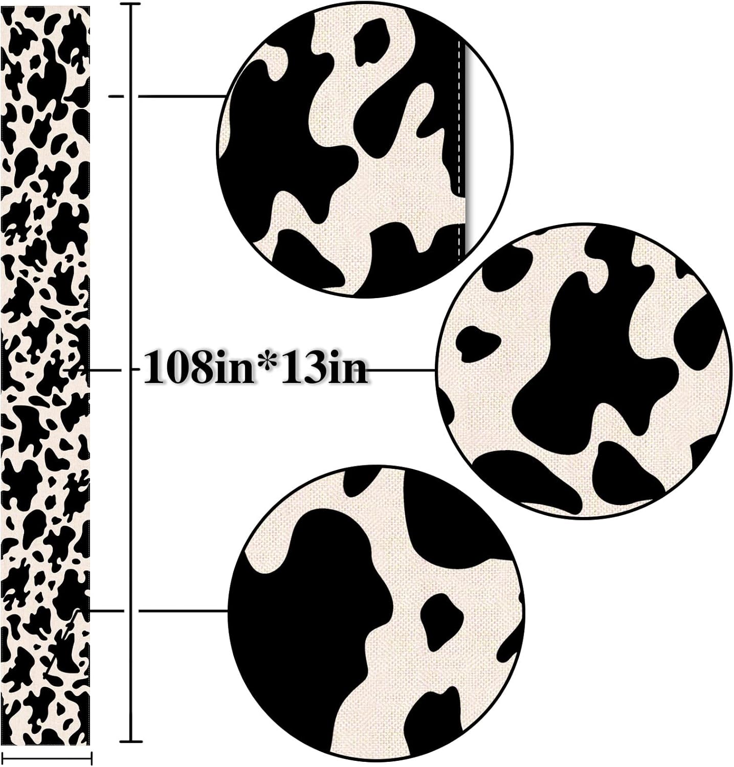 Bathrooms and Foyers Made Beautiful with the nepnuser Cow Print Table Runner