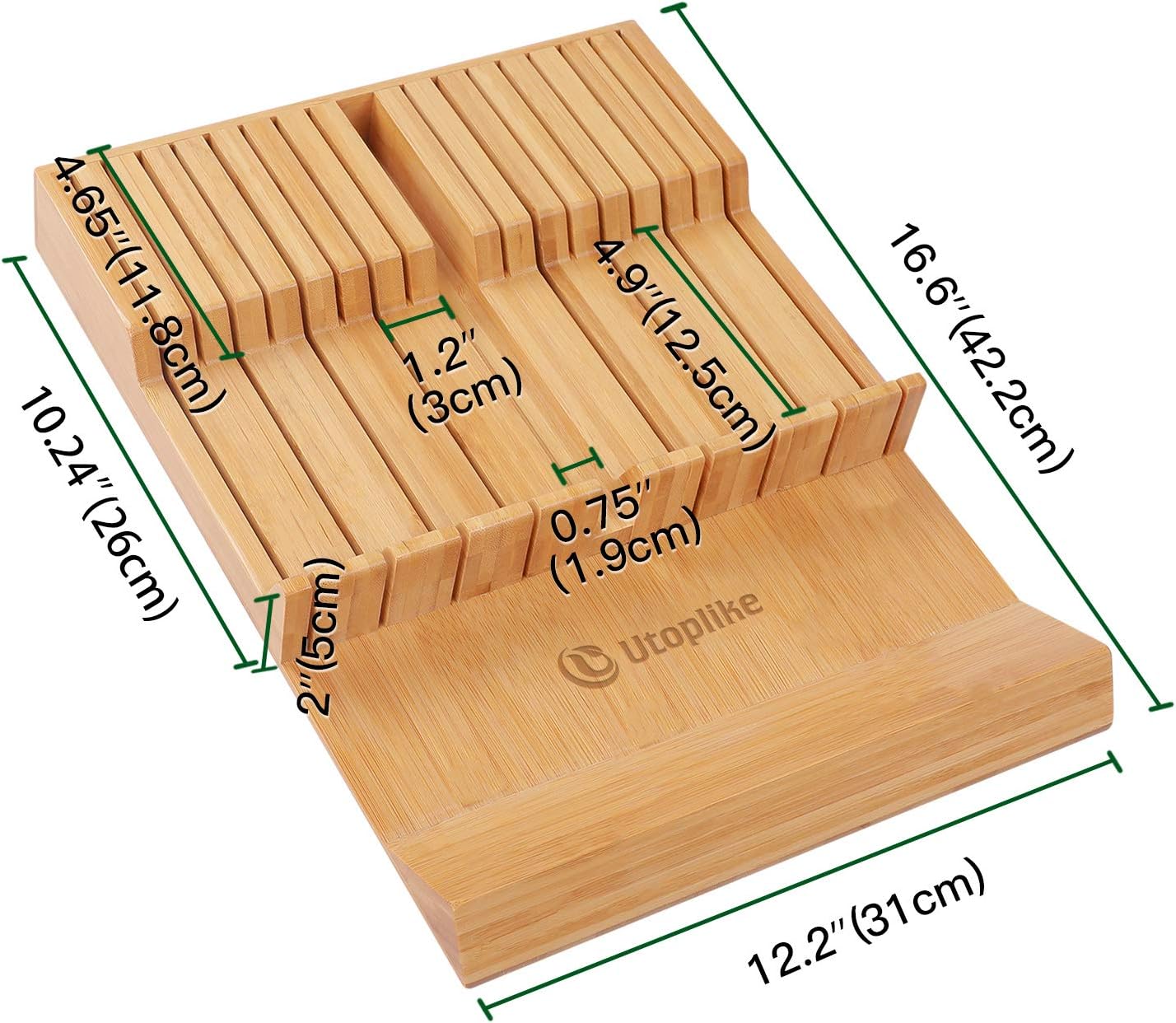 Utoplike Bamboo Knife Block