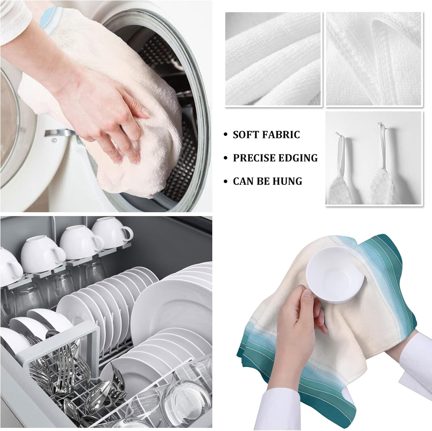 Modern Geometric Kitchen Towels