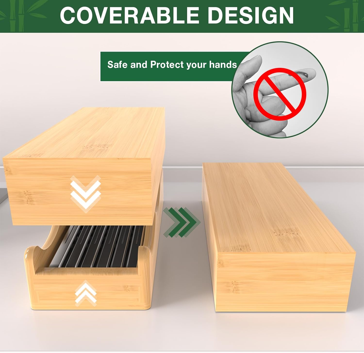 Compact Bamboo Knife Holder