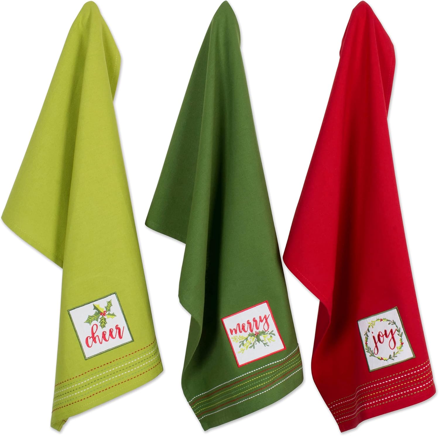 100 Cotton Oversized Holiday Dish Towels 18x28