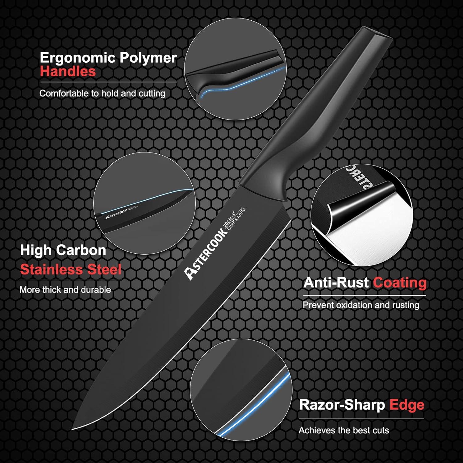 Sharp 21-Piece Knife Set Kitchenessential Collection