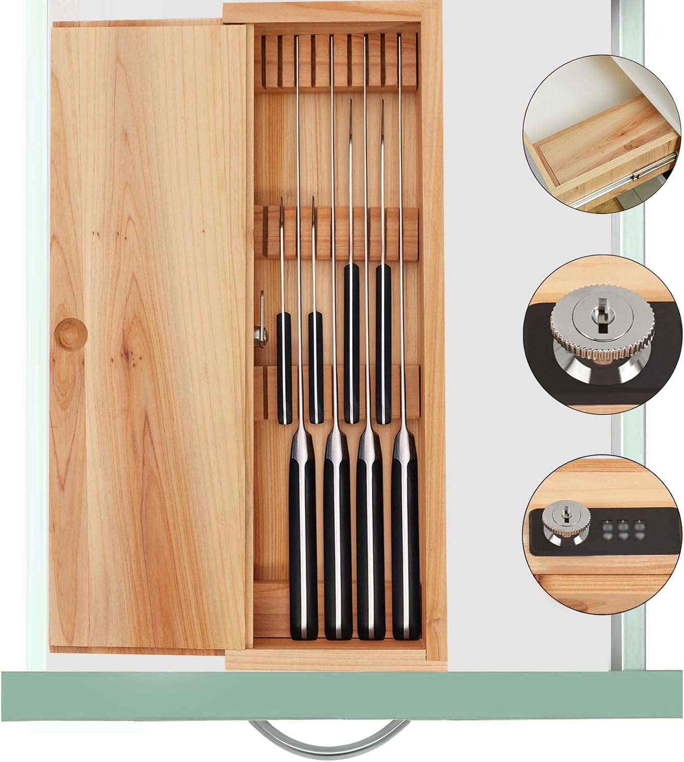 Safe Kitchen Knife Storage Box for Kids