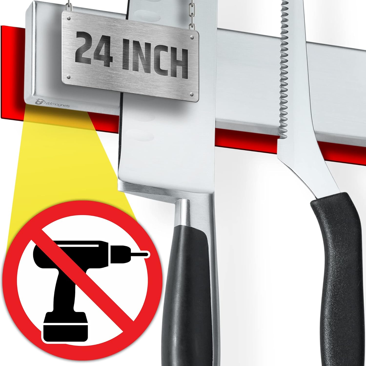 Secure Knife Holder Hole-Punch Free