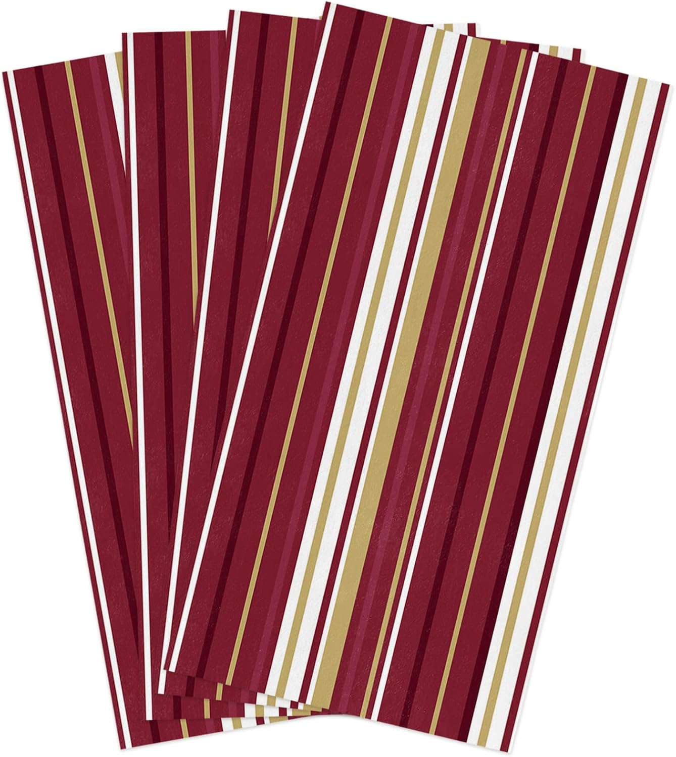 ZOE GARDEN Red Yellow Stripes Kitchen Towels
