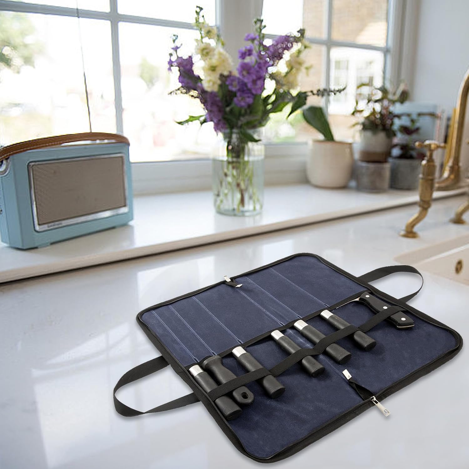 QEES knives and forks roll bag