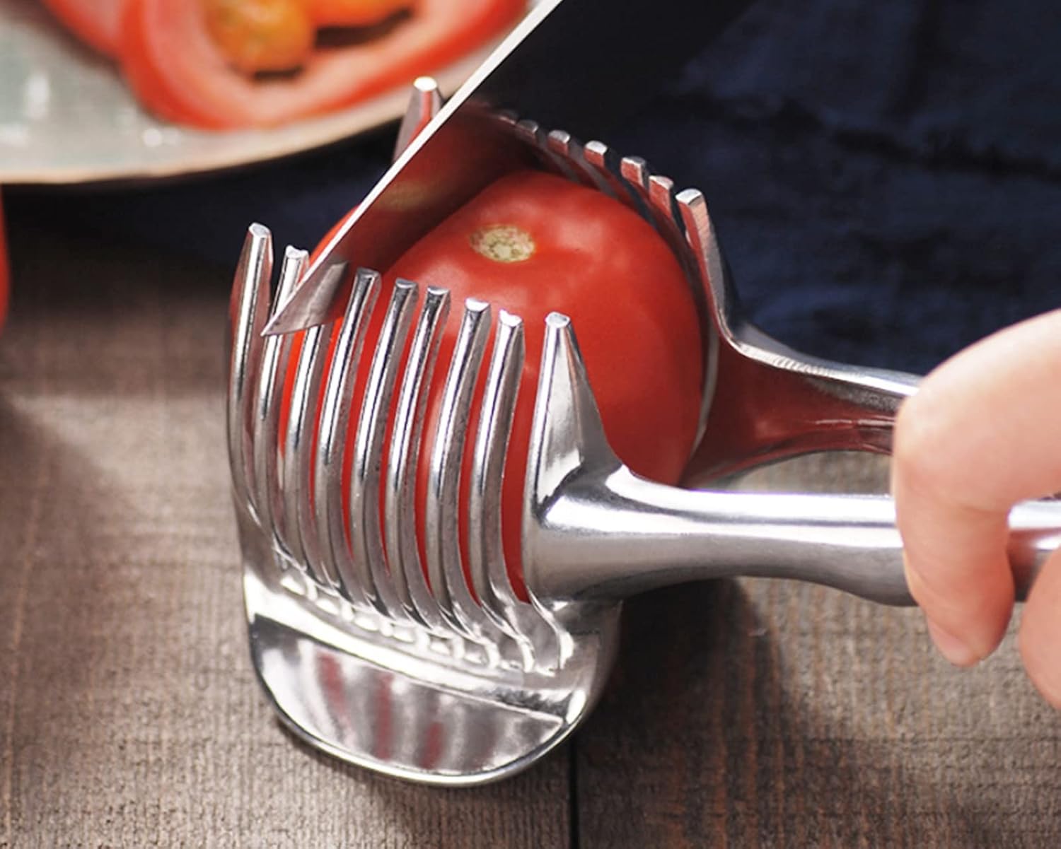 High-Quality 304 Stainless Steel Tomato Lemon Slicer Holder
