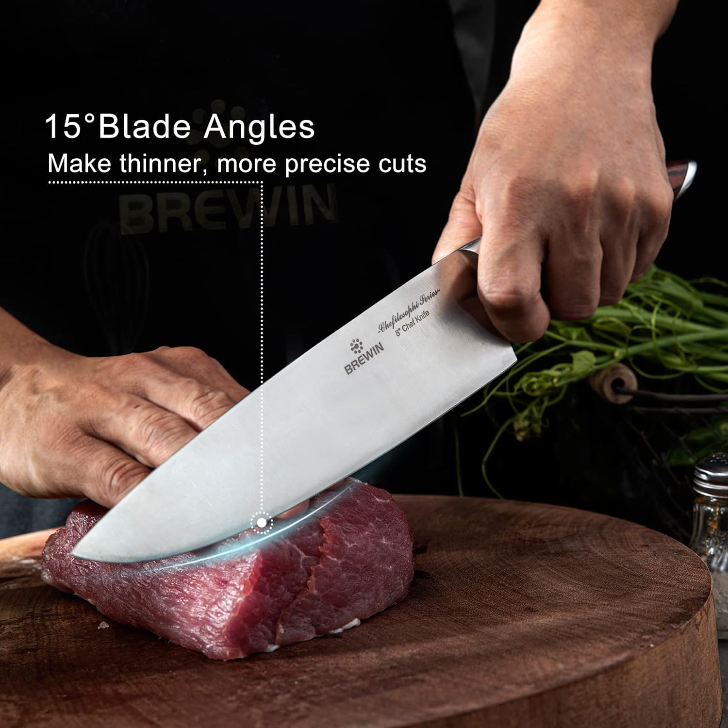 Brewins ChefiLOSOPHI Japanese Chef Knife Set 5PCS Ergonomic Design Complete Set