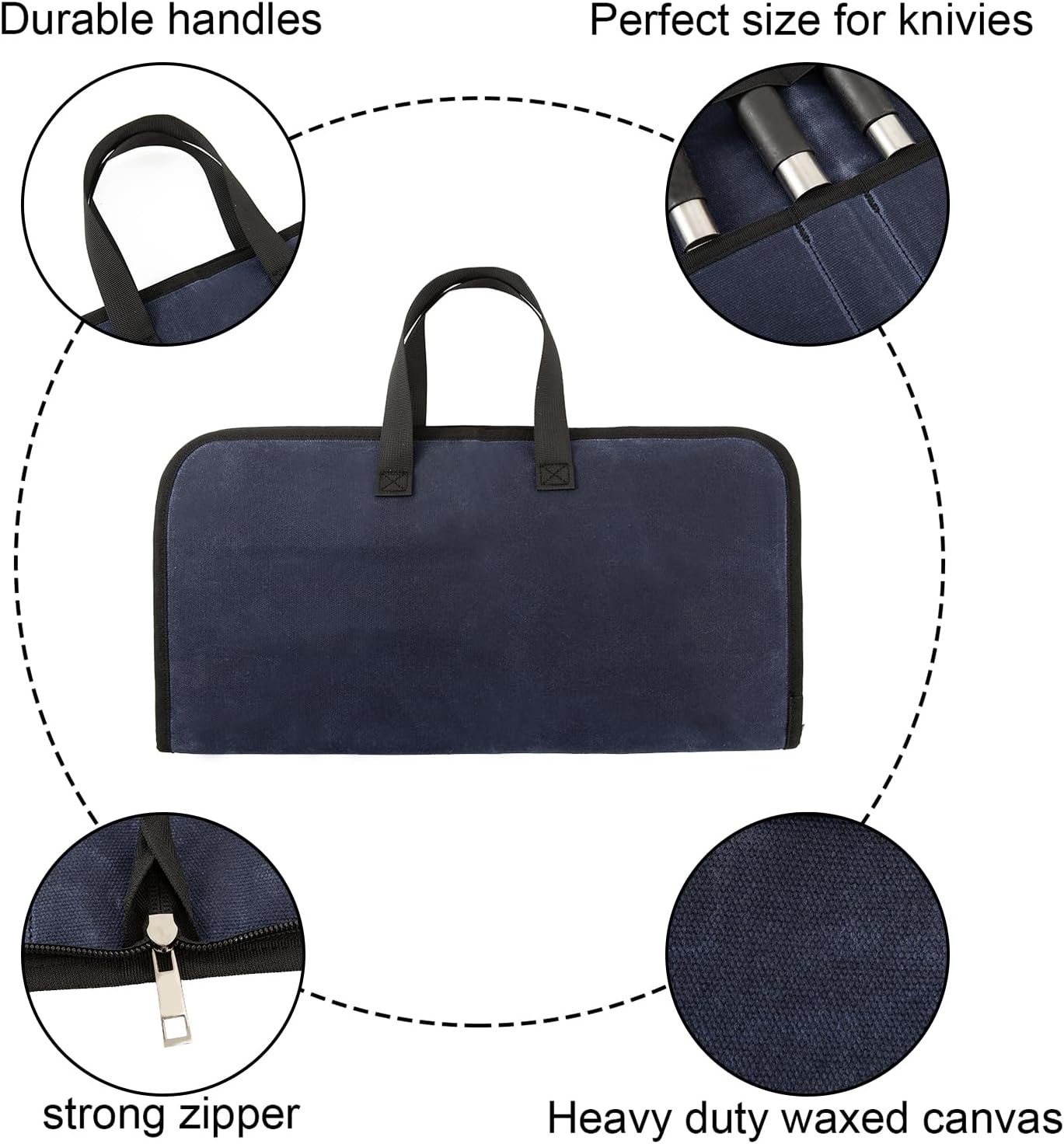 QEES knives and forks roll bag