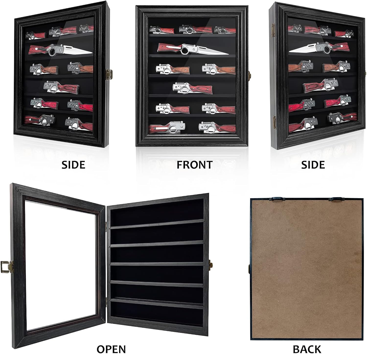 Ultimate Knife Display Case with HD Glass Shelves