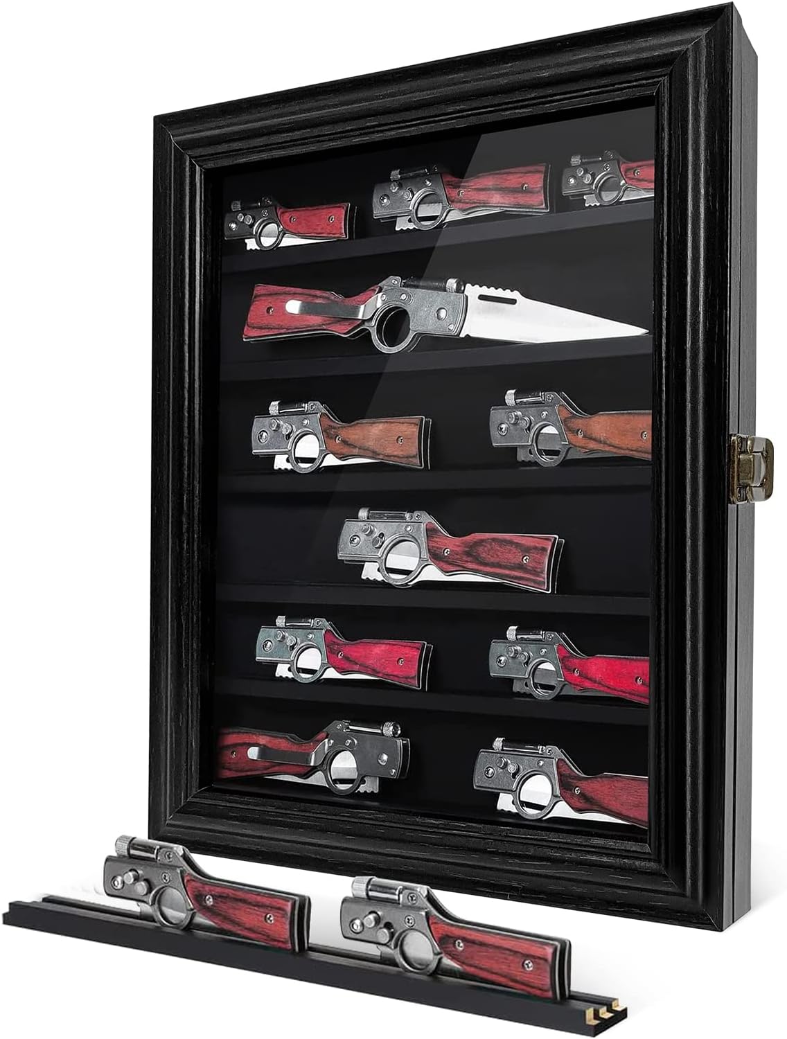 Ultimate Knife Display Case with HD Glass Shelves