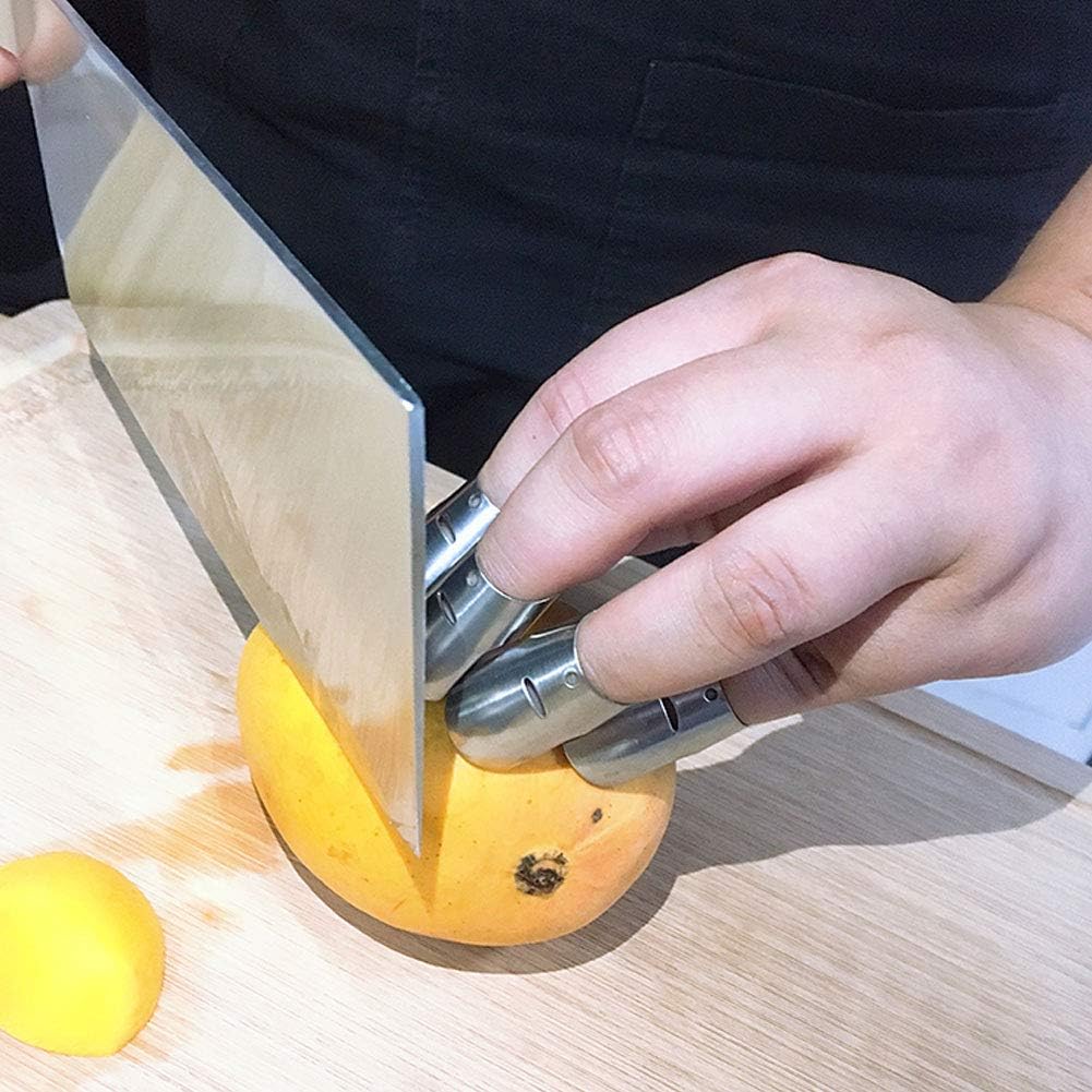 4-Piece Stainless Steel Finger Guards Safe Practical Protection for Your Kitchen