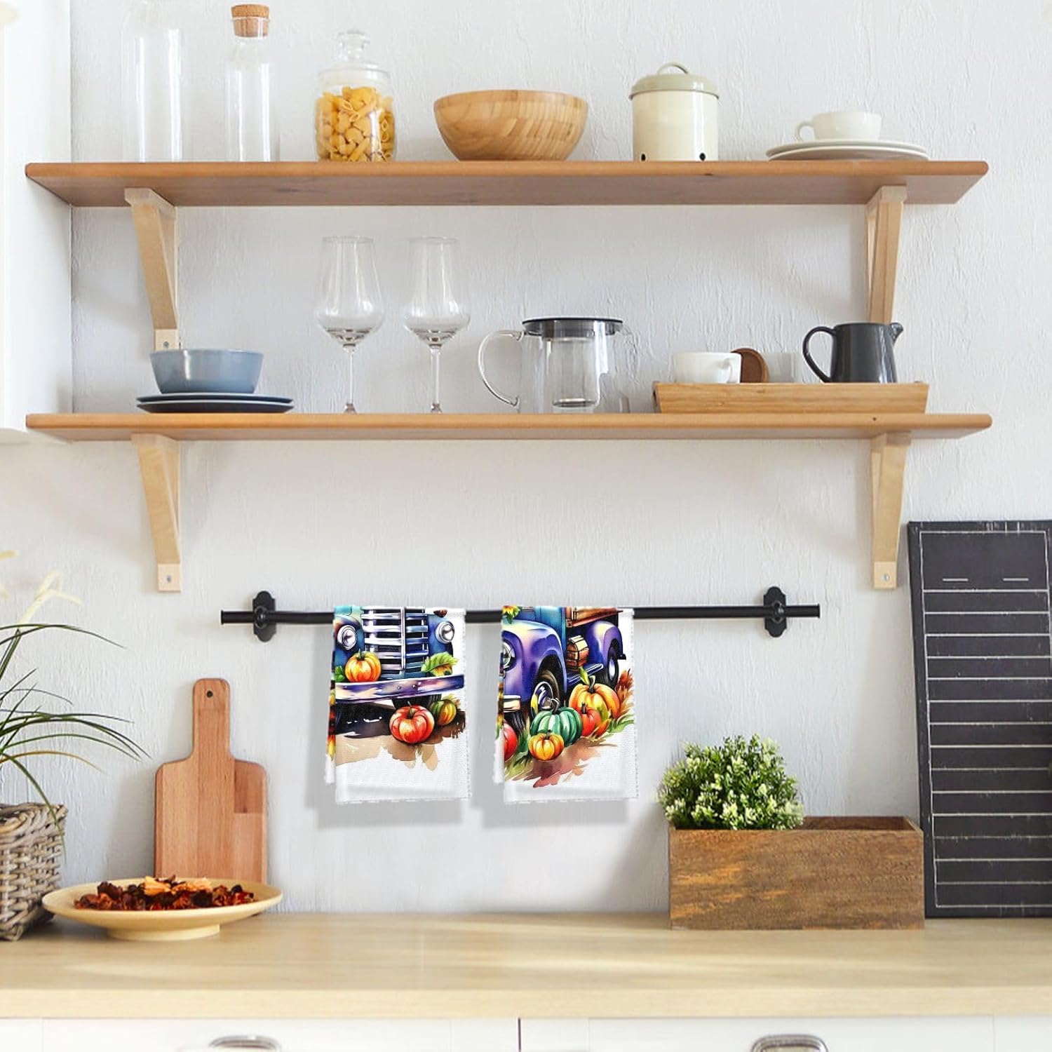 Cozy Corner Comforts Modern Autumn Tea Towels