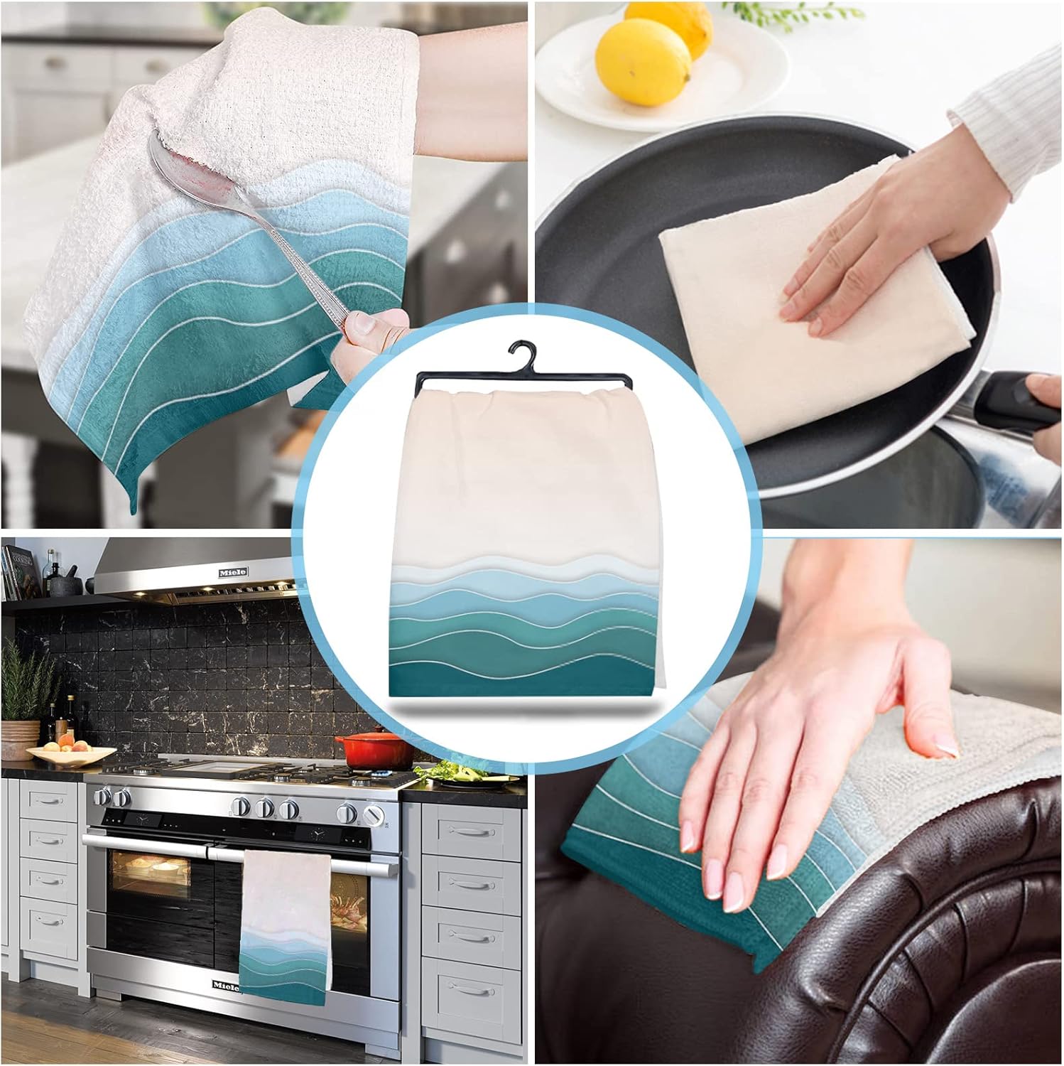 Modern Geometric Kitchen Towels