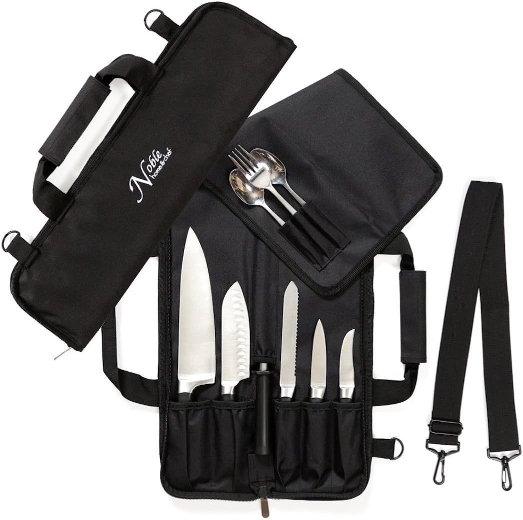 Chef Knife Roll Bag - 6 Slots with Padded Protection