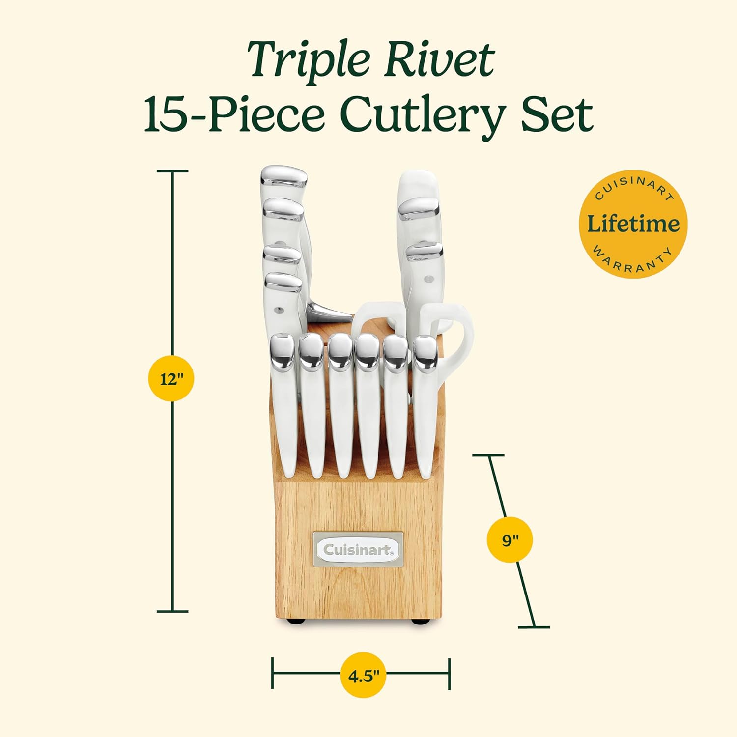 Premium Cuisinart 15-Piece Kitchen Knife Set