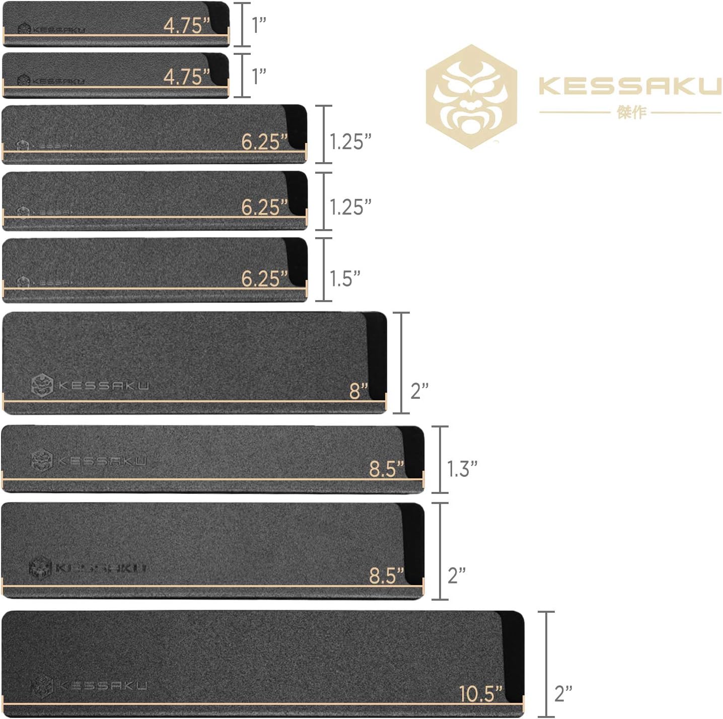 KESSAKU Sheath Set - 9 Piece Universal BPA-Free Knife Protection