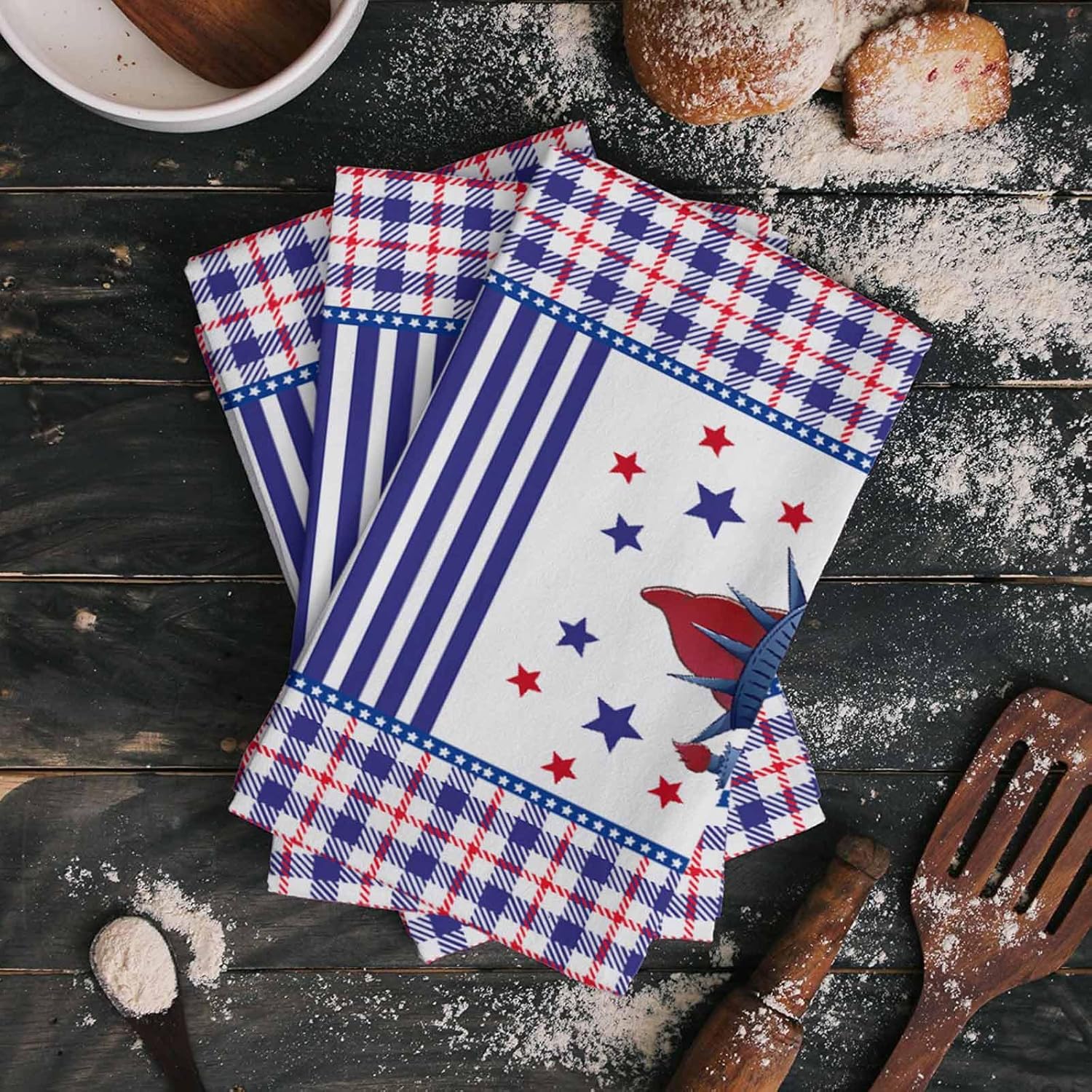Durable Soft Kitchen Towels for Independence Day