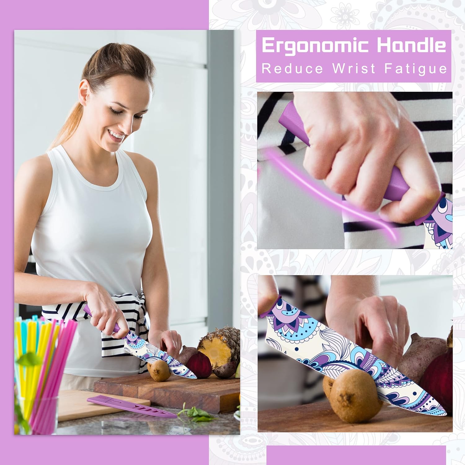 Astercook PaisleyStylish Knives Set
