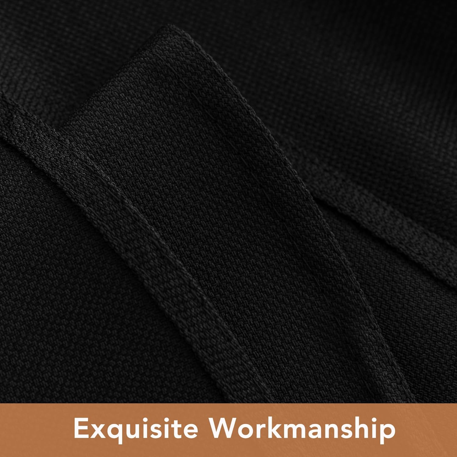 BIFENBI Premium Tablecloth for Parties - 60x84 Inch Black Textured
