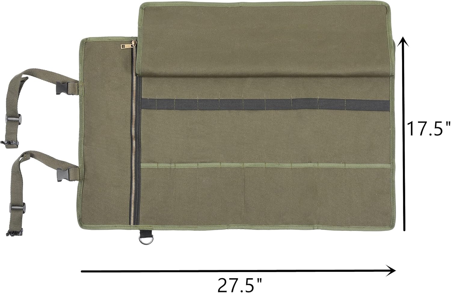 Heavy Duty 16 Oz Waxed Canvas Knife Roll Case