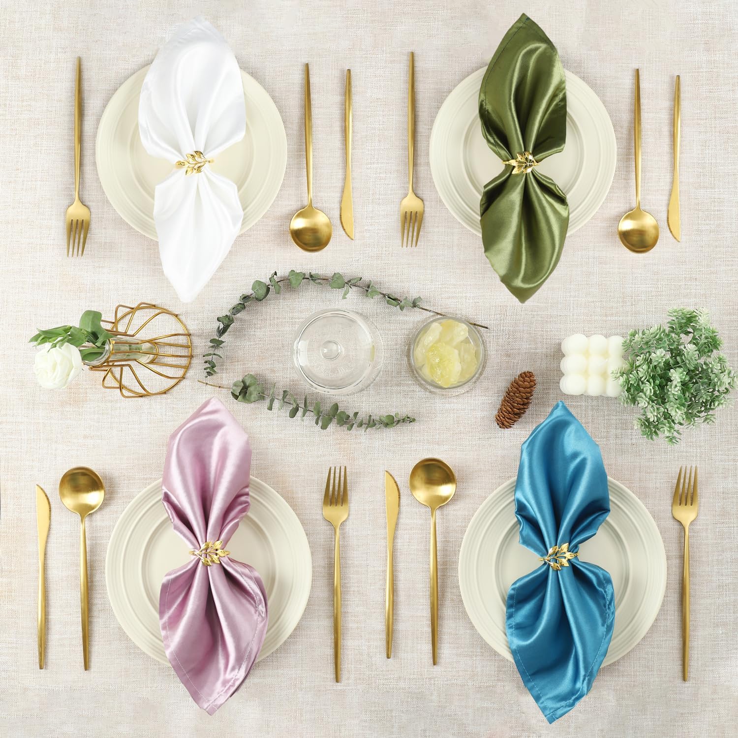 Monkkino Gold Napkin Rings