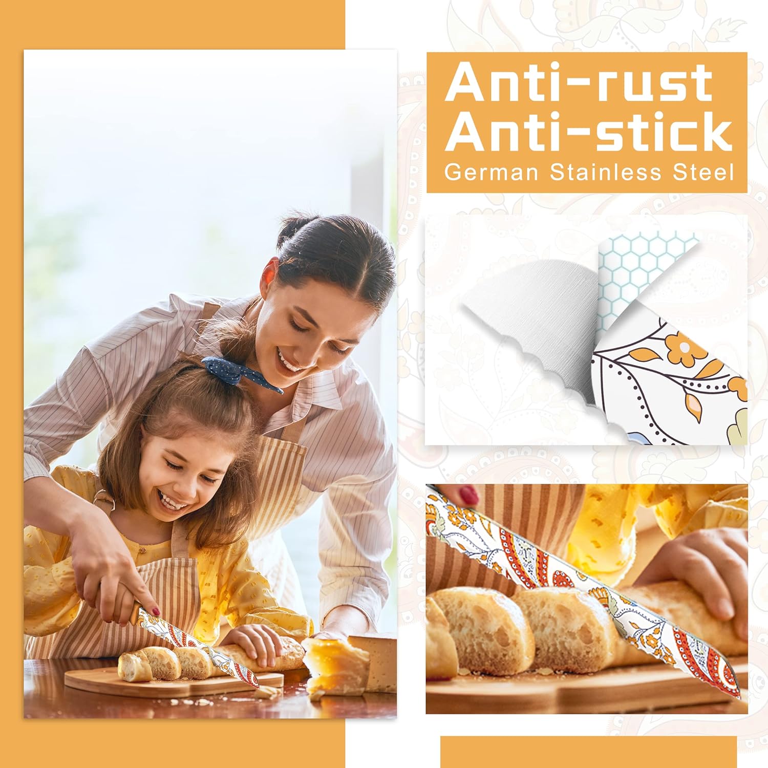 Astercook PaisleyStylish Knives Set