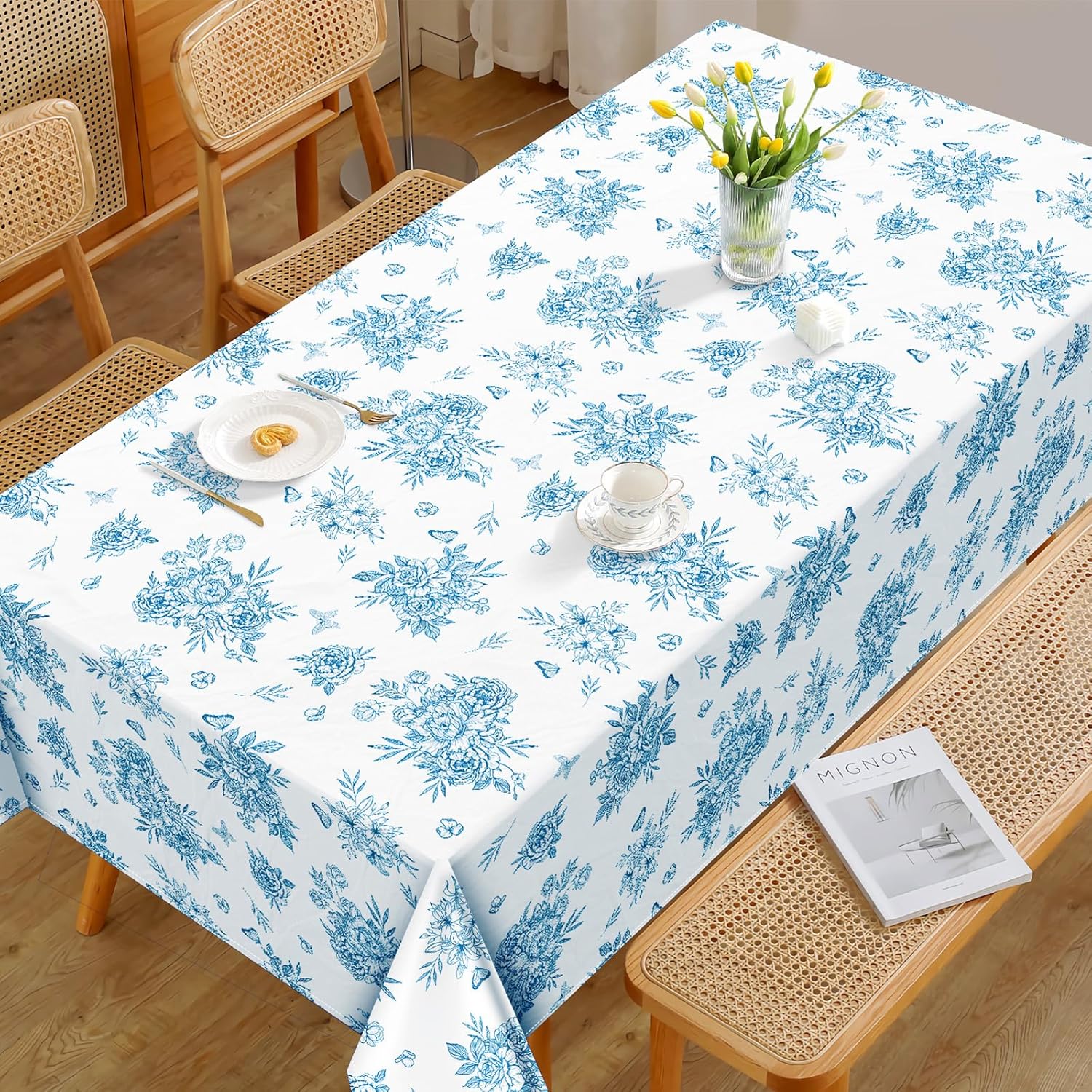 Stylish Rustic Floral Tablecloth for Home Kitchen Use