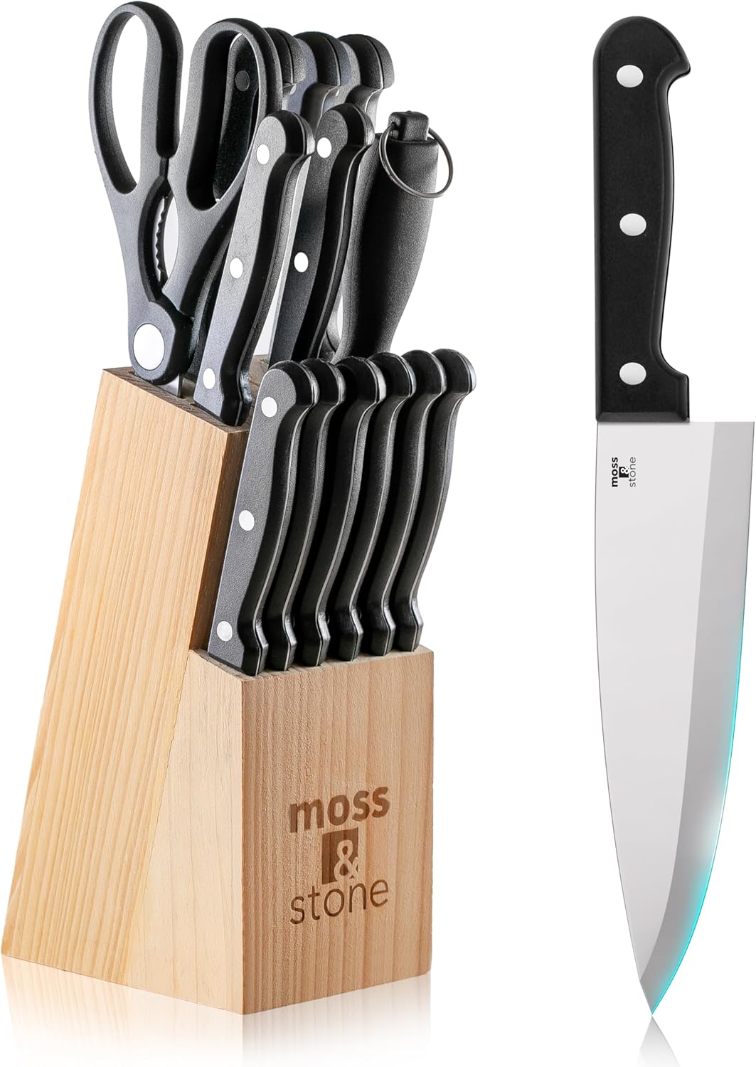Sturdy 14-Piece knives set with premium stainless steel blades