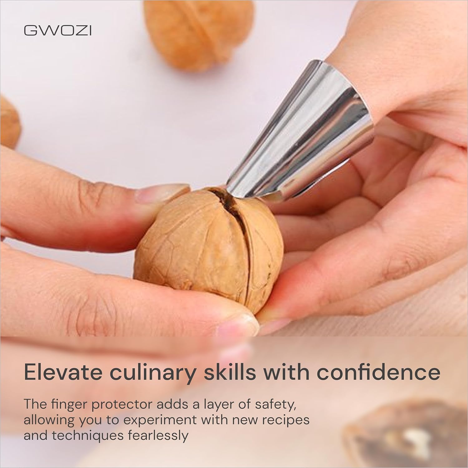 GWOZI Stainless Steel Finger Protector Kitchen Safety Set