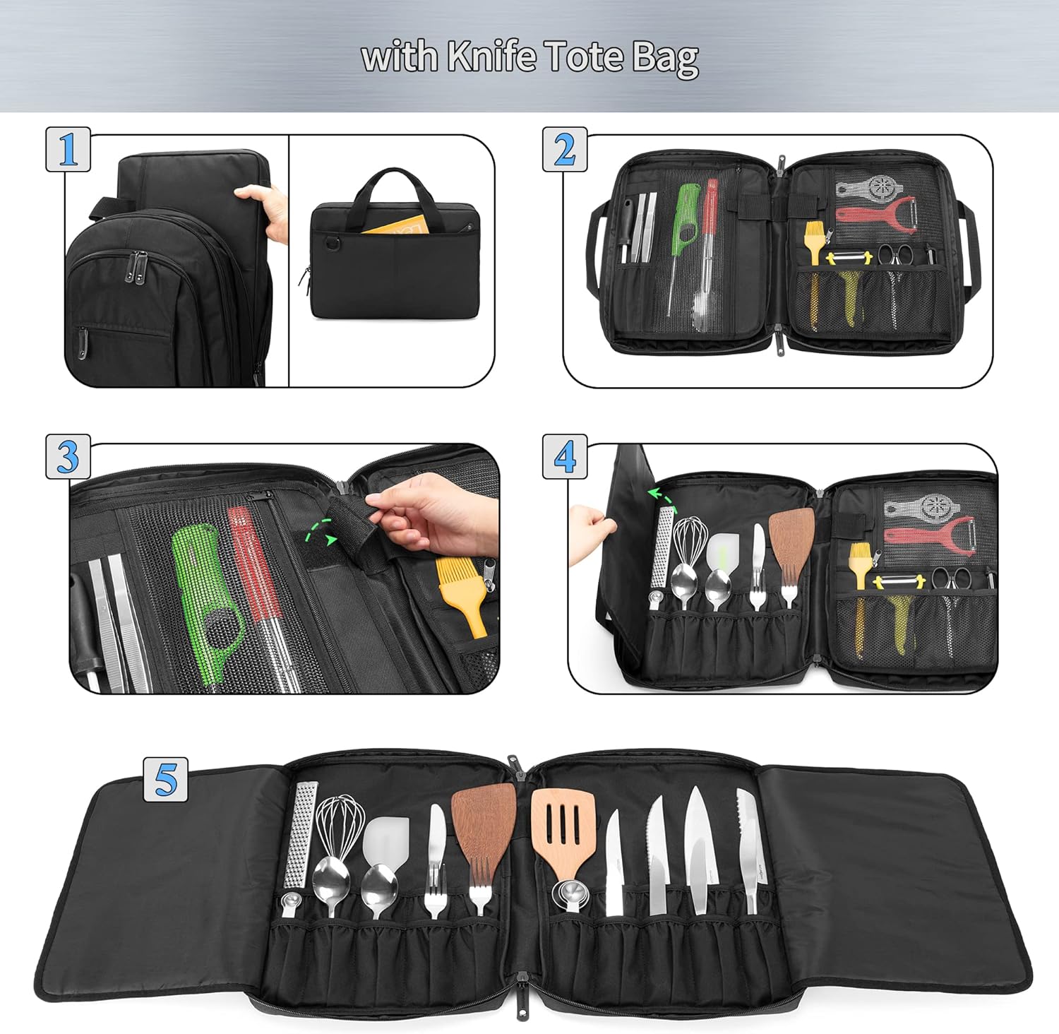 Professional Chef Knife Tote Bag