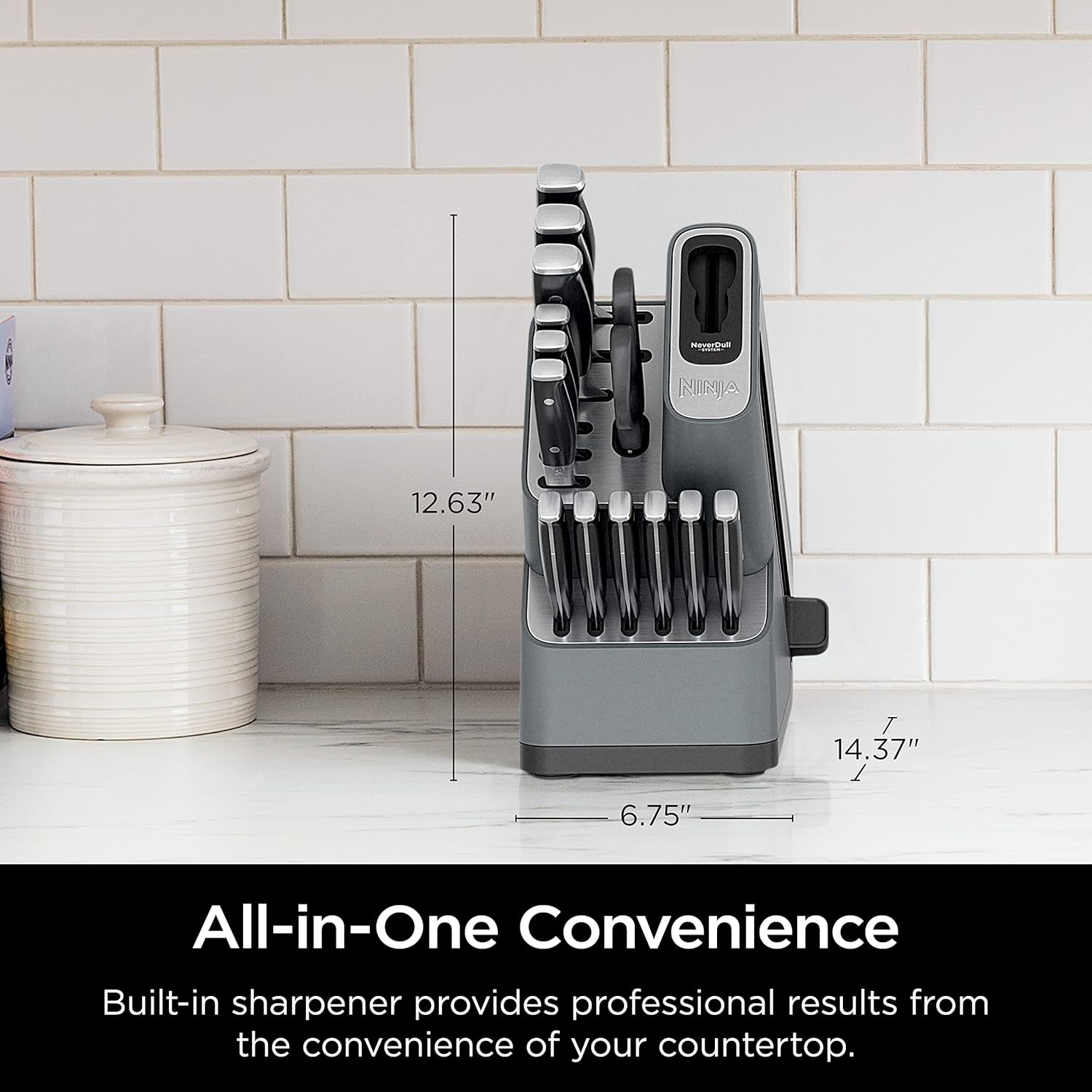 Ninja 14-Piece Knife Set with Black Block and NeverDull Sharpener