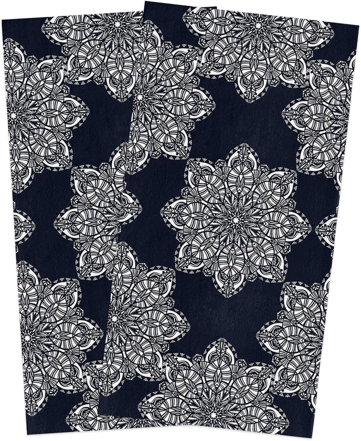 Abstract Mandala Kitchen Towels Super Soft Microfiber Quick Dry Durable Dishcloth Set