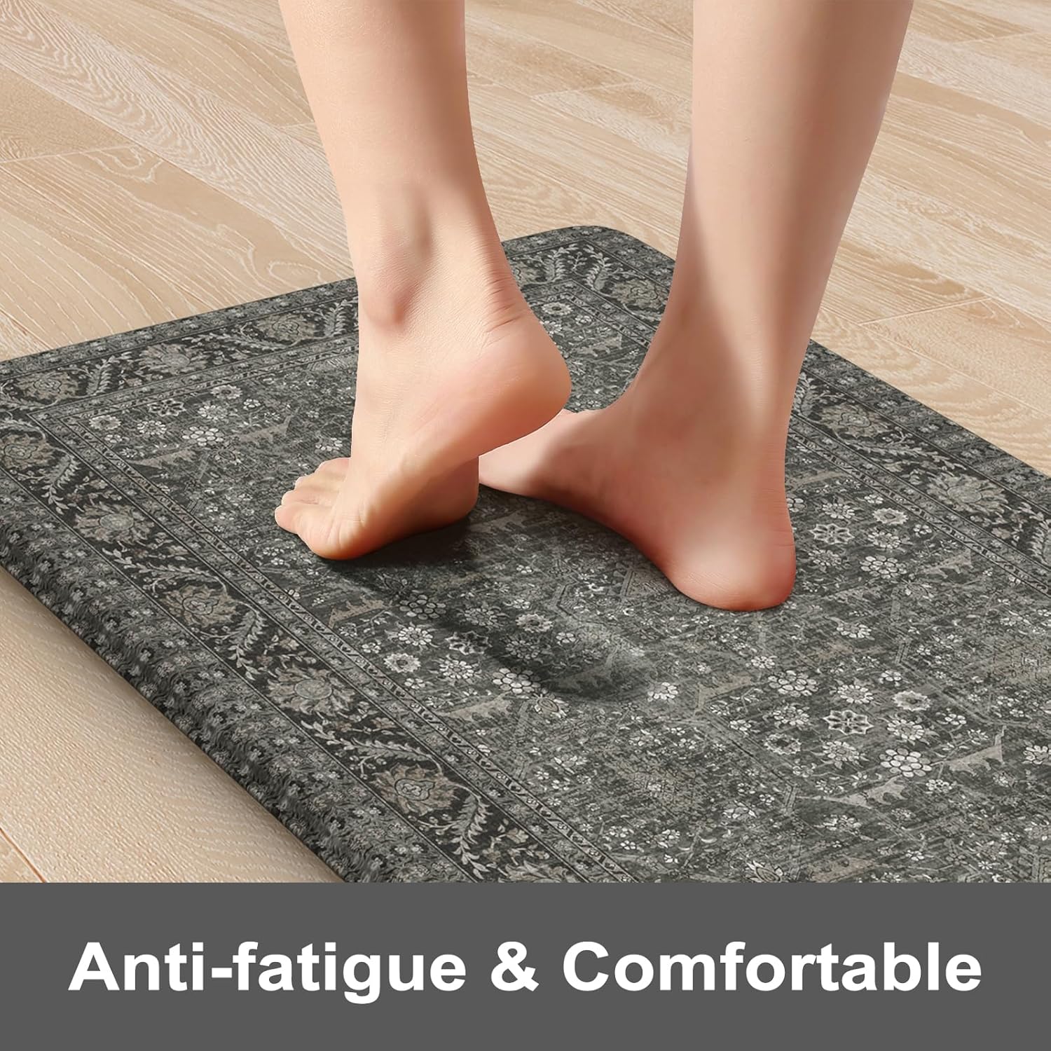 2-Piece Anti-Fatigue Kitchen Rugs Set
