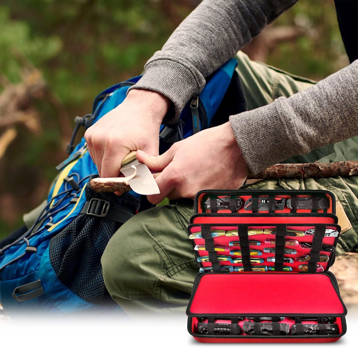 GWCASE 88-Slot Folding Knife Display Case