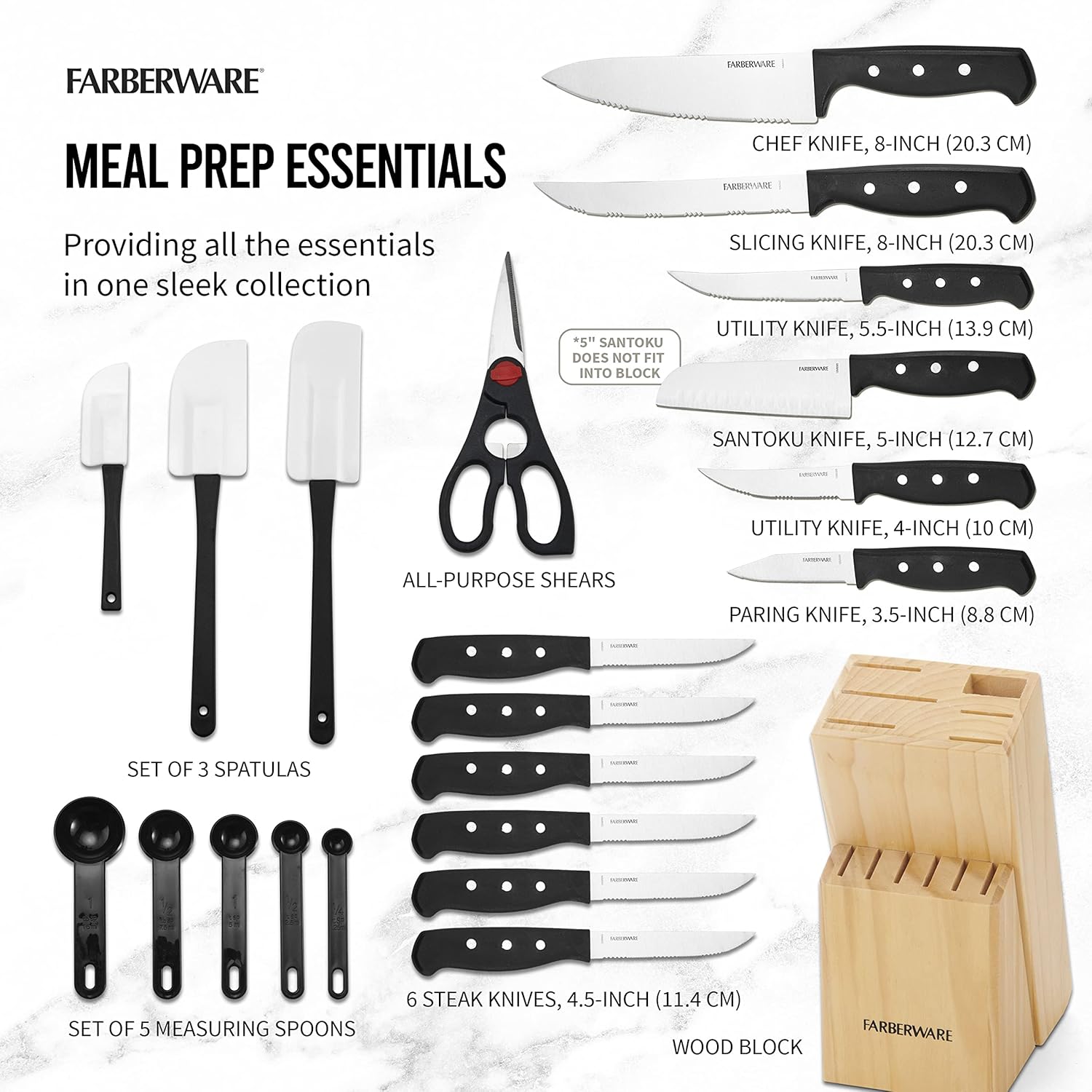 Bundled Precision Farberware Cutting Tools Set
