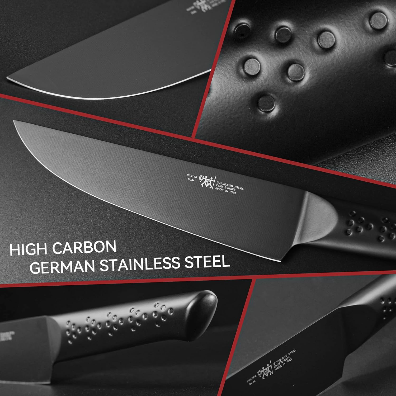HUNTERDUAL 15-Piece Knife Set Durable Sharp Kitchen Tools