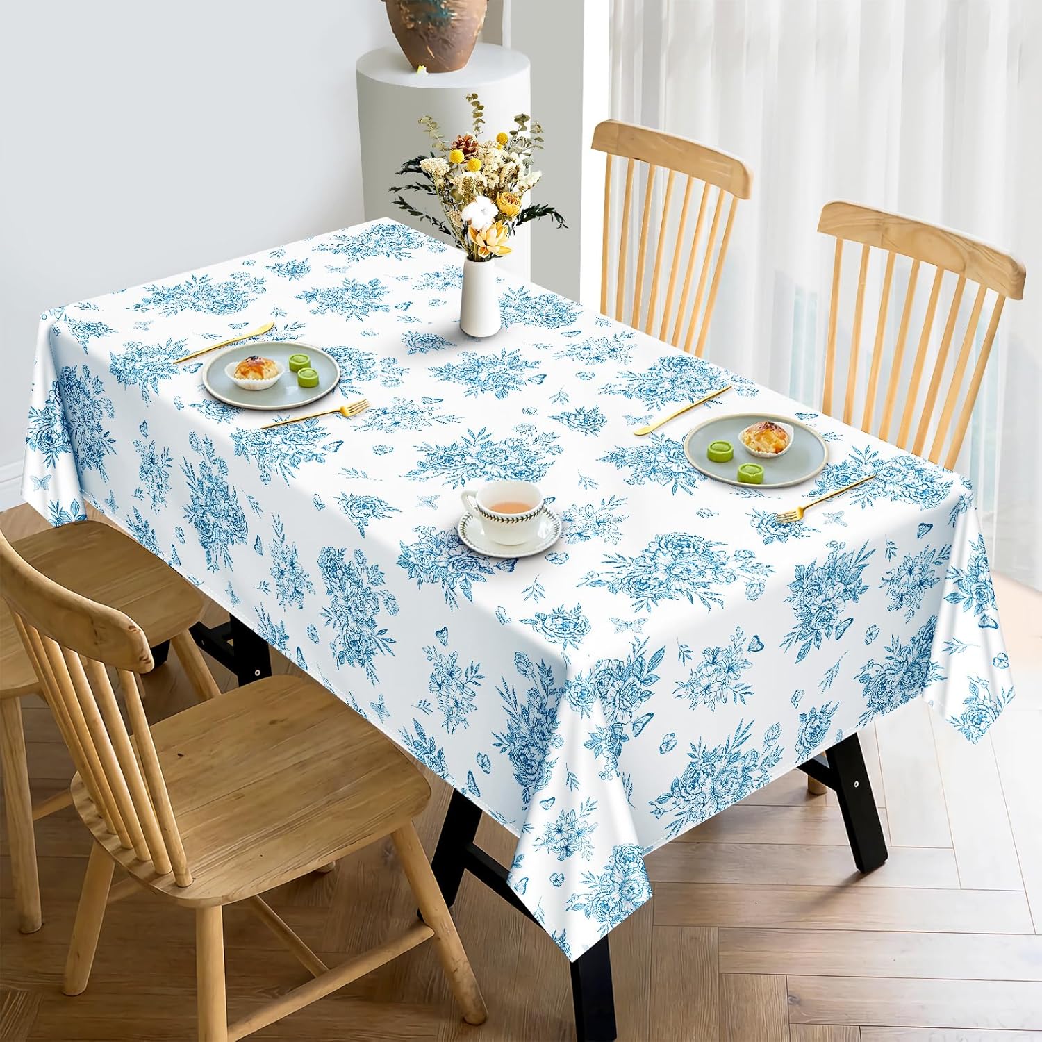 Stylish Rustic Floral Tablecloth for Home Kitchen Use