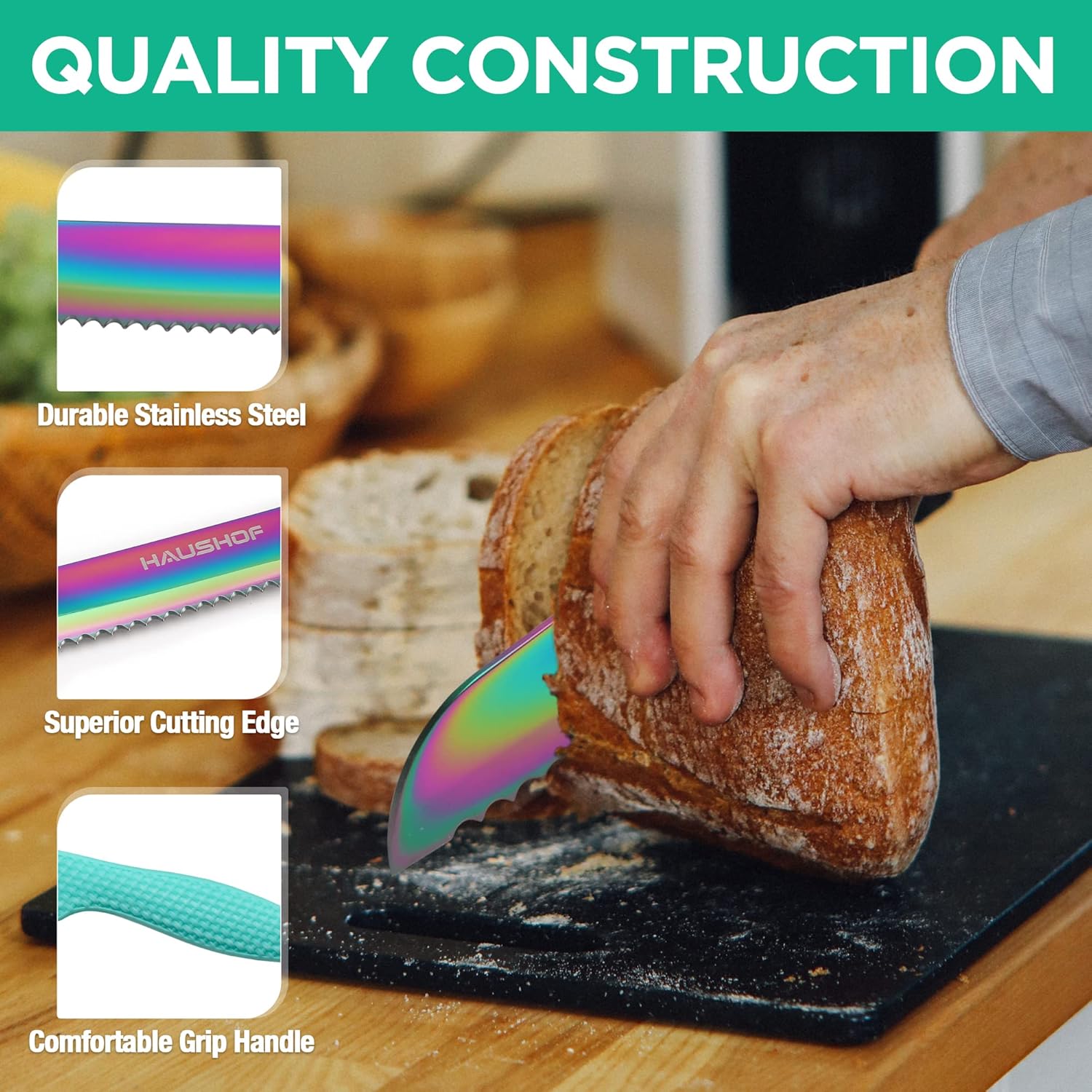 Rainbow Kitchen Knife Set
