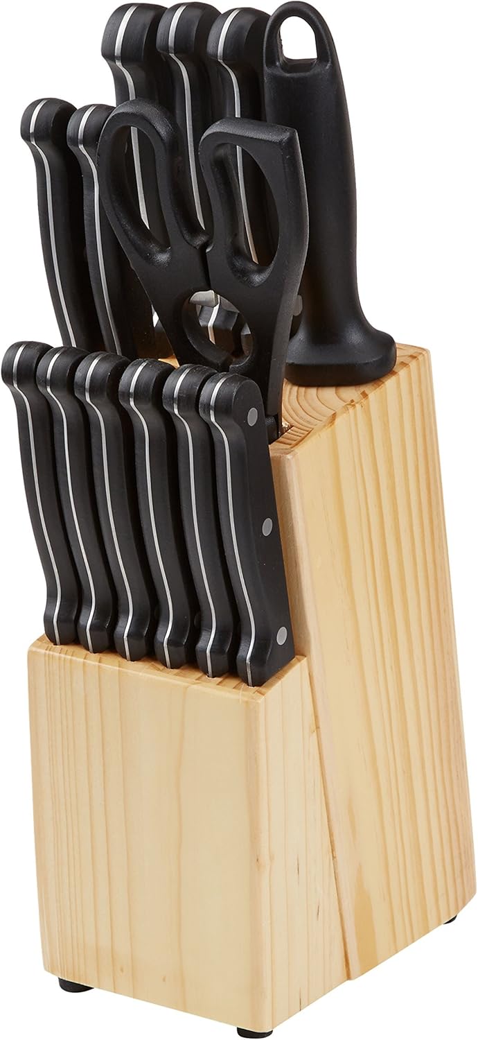 14-Piece Kitchen Knife Set with Knife Block